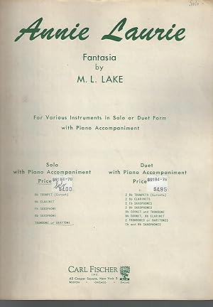 Seller image for Annie Laurie Fantasia For Various Instruments in Solo or Duet Form w/ Piano Accompaniment for sale by Vada's Book Store