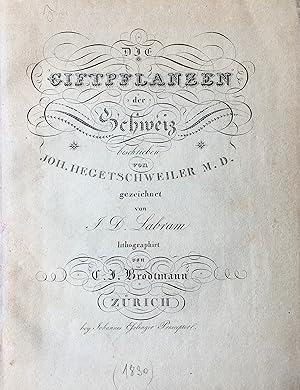 Seller image for Die Giftpflanzen der Schweiz for sale by buch&kunst