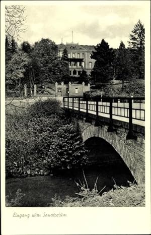 Ansichtskarte / Postkarte Weilmünster im Taunus, Kindersanatorium, Eingang, Brückenpartie