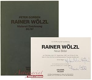 Image du vendeur pour Rainer Wlzl. Malerei / Zeichnung 86 / 87. Galerie Hilger. mis en vente par Antiquariat MEINDL & SULZMANN OG
