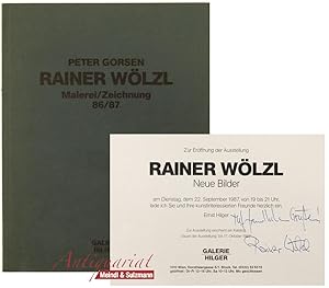 Imagen del vendedor de Rainer Wlzl. Malerei / Zeichnung 86 / 87. Galerie Hilger. a la venta por Antiquariat MEINDL & SULZMANN OG