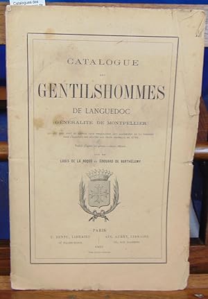 Catalogues des gentilshommes de Languedoc