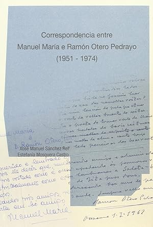 Seller image for Correspondencia entre Manuel Mara-Ramon Otero Pedrayo for sale by Imosver