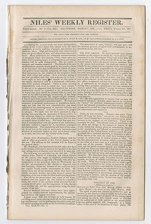 Andrew Jacksons First Inaugural Address in Maryland Newspaper