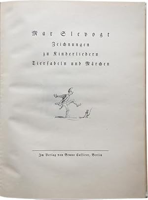 Bild des Verkufers fr Zeichnungen zu Kinderliedern, Tierfabeln und Mrchen. zum Verkauf von Versand-Antiquariat Rainer Richner