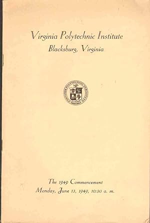 Seller image for THE 1949 COMMENCEMENT Monday. June 13, 1949, 10:30 A. M. for sale by The Avocado Pit