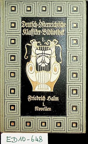 Image du vendeur pour Ausgewhlte Werke. Hrsg. und mit Einleitung versehen von Dr. Otto Rommel. 1. Band: Novellen, (= Deutsch-sterreichische Klassiker-Bibliothek, 1. Band) mis en vente par ANTIQUARIAT.WIEN Fine Books & Prints