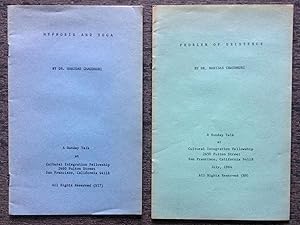 Seller image for [Two Titles] Hypnosis and Yoga, (together with) Problem of Existence A Sunday Talk at Cultural Intergration Fellowship . . . San Francisco. for sale by G.F. Wilkinson Books, member IOBA