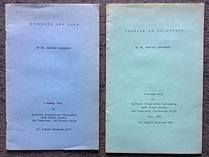 Immagine del venditore per [Two Titles] Hypnosis and Yoga, (together with) Problem of Existence A Sunday Talk at Cultural Intergration Fellowship . . . San Francisco. venduto da G.F. Wilkinson Books, member IOBA