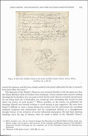 Seller image for John Carter, FSA (1748-1817) : The Ingenious, and Very Accurate Draughtsman. An original article from the Antiquaries Journal 2011. for sale by Cosmo Books