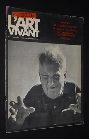 Bild des Verkufers fr Chroniques de l'art vivant (n2, mai 1969) : Bauhaus - Art and Technology - Le dernier des Anti-art - Calder zum Verkauf von Abraxas-libris