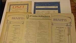 Image du vendeur pour 5 Romantic Pieces for Solo Piano:Liszt "Liebestraum",Schubert Impromptus Op 90 No 2 & op 142 No 3,Brahms Intermezzi Op 119 Nos 2 & 3. mis en vente par Goldstone Rare Books