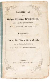 Constitution de le République française, votée par l'assemblée nationale dans sa séance du 4 nove...
