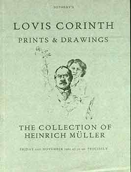 Lovis Corinth: Prints & Drawings. The Collection of Heinrich Muller. Novemer 21, 1980. Sale # ?WA...