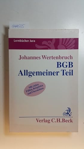 Bild des Verkufers fr BGB Allgemeiner Teil : (mit vielen Fllen, Beispielen und bersichten) zum Verkauf von Gebrauchtbcherlogistik  H.J. Lauterbach