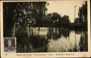 Ansichtskarte / Postkarte Tigre Argentinien, Puente en el Rio, Las Conchas