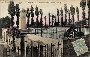 Ansichtskarte / Postkarte Champigny sur Marne Val de Marne, Monument de la Défense, Denkmal