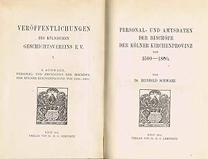 Sammelband mit Veröffentlichungen des kölnischen Geschichtsvereins E. V. ( Bd. 1 - 1914 / Bd. 2 -...