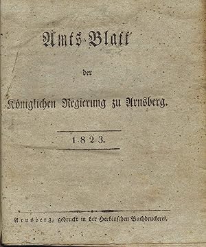 Amtsblatt der königlich preußischen Regierung zu Arnsberg (Originalausgabe 1823)