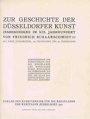 Imagen del vendedor de Geschichte der Dsseldorfer Bildenden Kunst insbesondere im XIX. Jahrhundert (Originalausgabe 1902) a la venta por Libro-Colonia (Preise inkl. MwSt.)