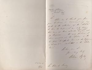 1800's William Wyld, British Paineter, Undated Manuscript letters in French and English William W...
