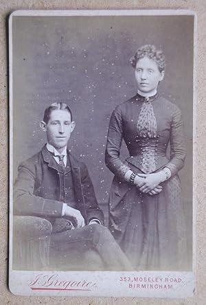 Imagen del vendedor de Cabinet Photograph: A Portrait of a Young Couple. a la venta por N. G. Lawrie Books