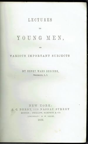 Lectures To Young Men On Various Important Subjects