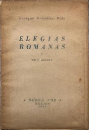 Imagen del vendedor de Elegas romanas y otros poemas a la venta por Libros del Ayer ABA/ILAB