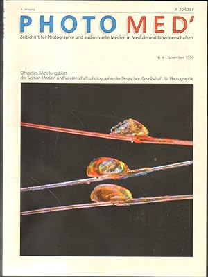 Bild des Verkufers fr Photo Med. Zeitschrift fr Photographie & audiovisuelle Medien in Medizin und Biowissenschaften. 3.Jahrgang, Nr. 4 November 1990 zum Verkauf von Versandantiquariat Boller