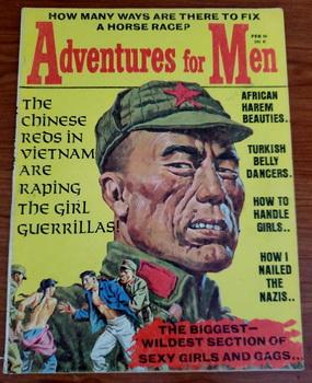Seller image for ADVENTURES FOR MEN Magazine February 1966 Nam Red Guerilla Harem Nazi Pigmy Pike for sale by Comic World
