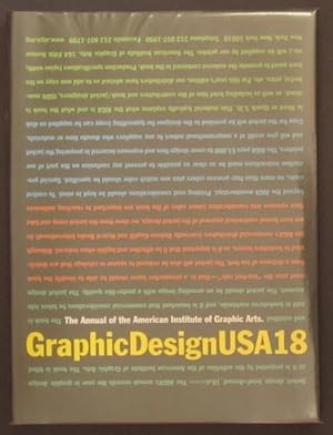 Bild des Verkufers fr Graphic Design USA 18: The Annual of the American Institute of Graphic Arts zum Verkauf von Goulds Book Arcade, Sydney