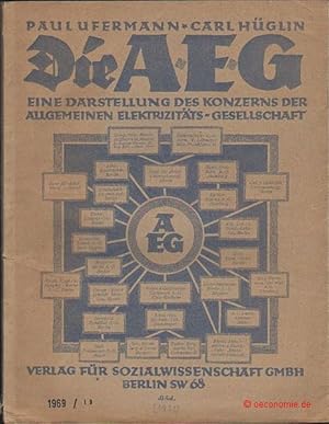 Bild des Verkufers fr Die A-E-G. Eine Darstellung des Konzerns der Allgemeinen Elektricitts-Gesellschaft. zum Verkauf von Antiquariat Hohmann