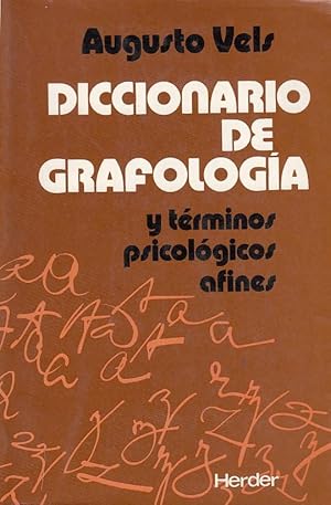 Imagen del vendedor de DICCIONARIO DE GRAFOLOGA y Trminos Psicolgicos afines a la venta por Libreria Rosela