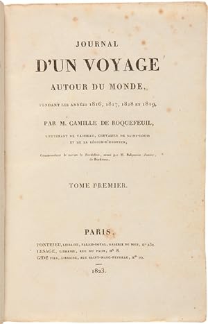 JOURNAL D'UN VOYAGE AUTOUR DU MONDE, PENDENT LES ANNÉES 1816, 1817, ET 1819.