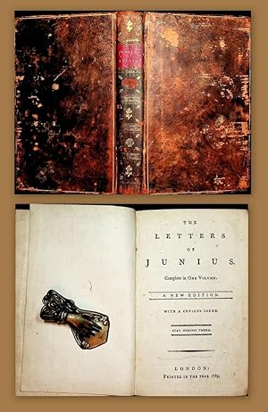 Bild des Verkufers fr The letters of Junius Complete in one volume. A new edition. With a copious index. zum Verkauf von ANTIQUARIAT.WIEN Fine Books & Prints