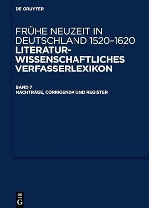 Image du vendeur pour Frhe Neuzeit in Deutschland. 1520-1620 Nachtrge, Corrigenda und Register mis en vente par AHA-BUCH GmbH