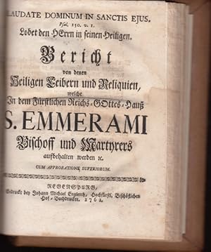 Sammelband Regensburg mit 2 Fragmenten: [1] Coelestin (Abt von St. Emeram, d.i. Coelestin Vogl): ...