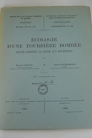 Bild des Verkufers fr Ecologie D'une Tourbiere Bombee (Haute-Ardenne, La Fange Aux mochettes) (= Memoires du Musee royal d'histoire naturelle de Belgique. No. 149) zum Verkauf von Antiquariat Bookfarm