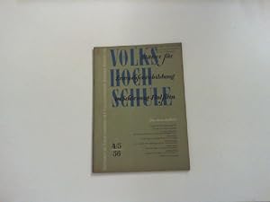 Volkshochschule. Blätter für Erwachsenenbildung in Schleswig-Holstein. Heft 4/5. - 1956.