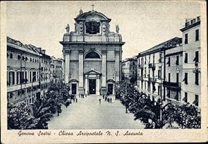 Image du vendeur pour Ansichtskarte / Postkarte Sestri Genova Genua Ligurien, Chiesa Arcipretale N. S. Assunta mis en vente par akpool GmbH