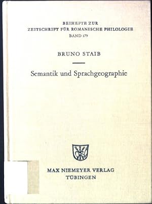 Bild des Verkufers fr Semantik und Sprachgeographie : Unters. zur strukturell-semant. Analyse d. dialektalen Wortschatzes. Zeitschrift fr romanische Philologie / Beihefte zur Zeitschrift fr romanische Philologie ; Bd. 179 zum Verkauf von books4less (Versandantiquariat Petra Gros GmbH & Co. KG)