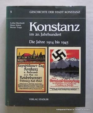 Immagine del venditore per Konstanz im 20. Jahrhundert. Die Jahre 1914 bis 1945. Konstanz, Stadler, 1990. 4to. Mit zahlreichen Abbildungen. 455 S. Or.-Lwd. mit Schutzumschlag; dieser mit leichten Gebrauchsspuren u. am Rcken verblasst. (Geschichte der Stadt Konstanz, 5). (ISBN 379772426). venduto da Jrgen Patzer