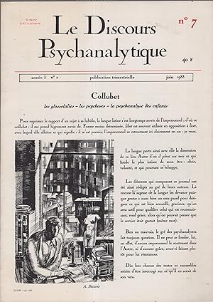 Bild des Verkufers fr Le Discours Psychanalytique. - Anne 3 - N 2 - Juin 1983. - Collubet : Les glossolalies - Les psychoses - La psychanalyse des enfants. zum Verkauf von PRISCA