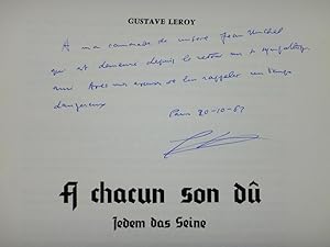 Seller image for A chacun son d. Jedem das Seine. for sale by Cole & Contreras / Sylvan Cole Gallery