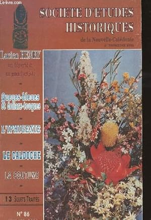 Seller image for Socit d'tude historiques de la Nouvelle-Caldonie n86 - Janvier 1991 for sale by Le-Livre