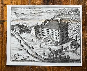Kupferstich-Ansicht von G. Bodenehr. Die Churfürstl. Schwaig u. Lusthaus in Nymphenburg.