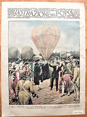 Vintage Print: Re-enactment of Montgolfier Brothers' First Balloon Flight Aero Club Paris 1924