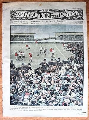 Vintage Print: Police Trying to Remove Spectators During Football England Cup Final