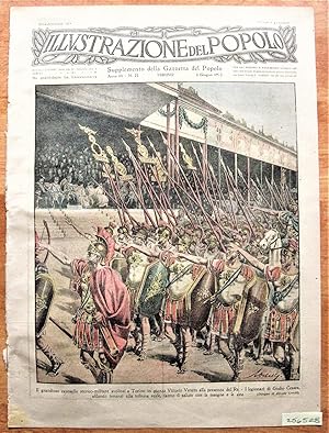 Vintage Print: Turin Historical Military Parade- King of Italy Watching Roman Legionnaires