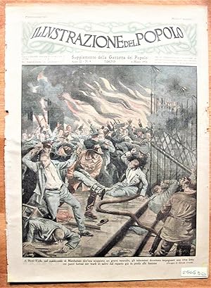 Vintage Print: Fire in a Mental Hospital in Manhattan, New York